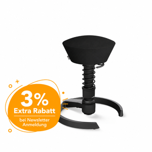 Aeris Swopper mit Gleiter (Schwarz) – Ergonomischer Sitzhocker für aktives Sitzen