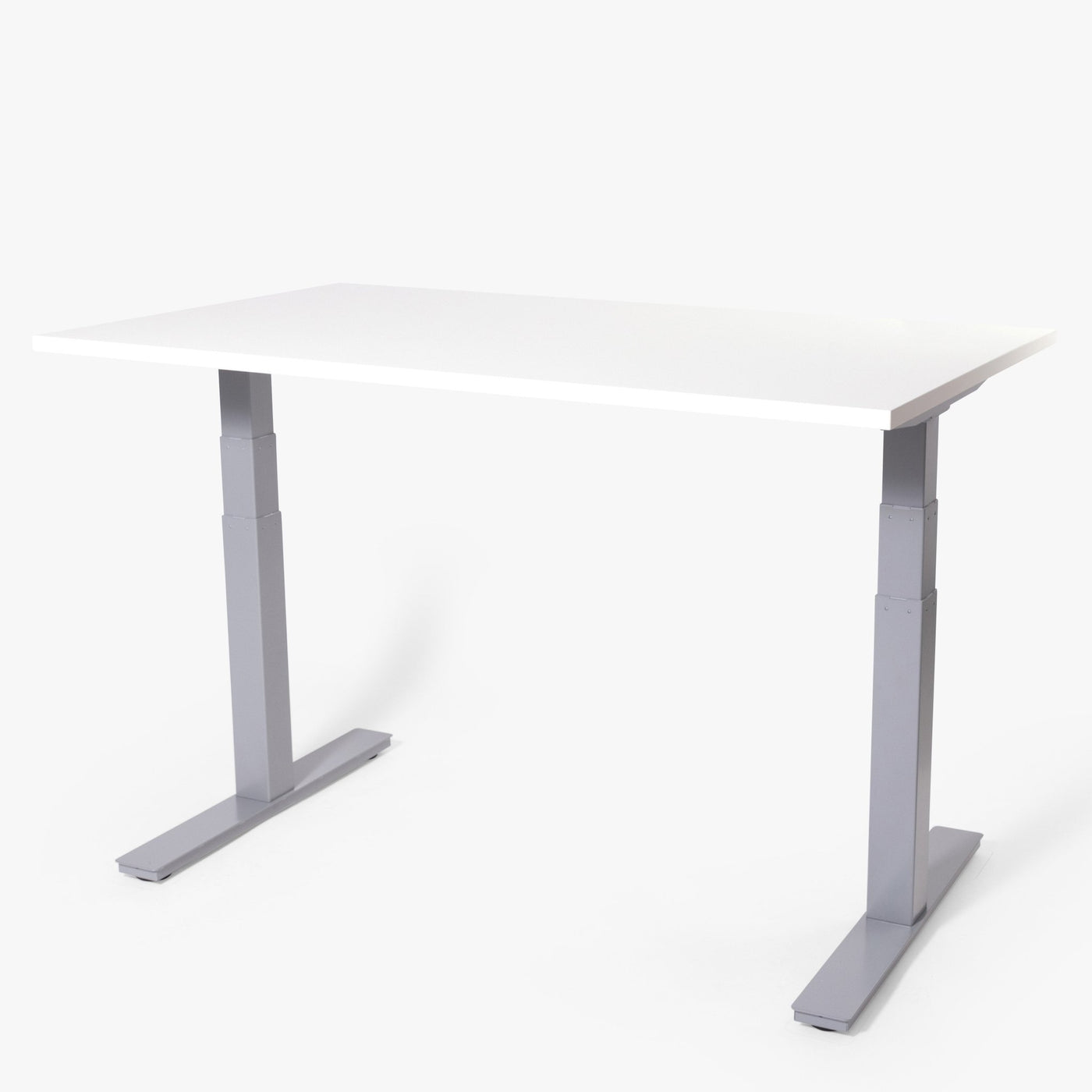 123HomeOffice - Hoff Hubert Tischrahmen - Standing Desks - Grau - Wackelfrei Dank 3 - Fach Säulung & Belastbar bis 120kg - 10 Jahre Produktgarantie - 123HomeOffice