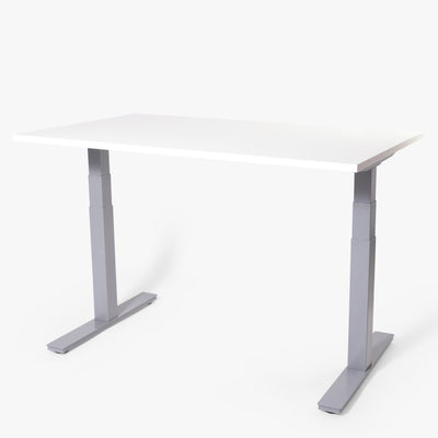 123HomeOffice - Hoff Hubert Tischrahmen - Standing Desks - Grau - Wackelfrei Dank 3 - Fach Säulung & Belastbar bis 120kg - 10 Jahre Produktgarantie - 123HomeOffice