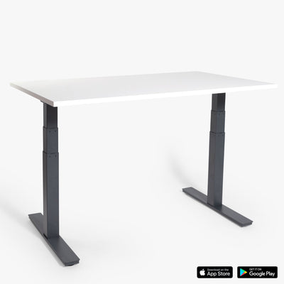 123HomeOffice - Hoff Hubert Tischrahmen - Standing Desks - Schwarz - Wackelfrei Dank 3 - Fach Säulung & Belastbar bis 120kg - 10 Jahre Produktgarantie - 123HomeOffice