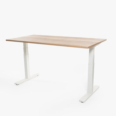 123HomeOffice - Hoff Hubert Tischrahmen - Standing Desks - Weiss - Wackelfrei Dank 3 - Fach Säulung & Belastbar bis 120kg - 10 Jahre Produktgarantie - 123HomeOffice