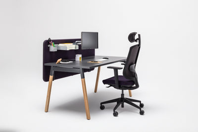 123HomeOffice - .mdd Ogi W Schreibtsich - Schwarz - Schwarz - B: 100 / T:60 / H: 74 cm - 123HomeOffice