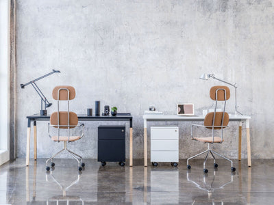 123HomeOffice - .mdd Ogi W Schreibtsich - Schwarz - Schwarz - B: 100 / T:60 / H: 74 cm - 123HomeOffice