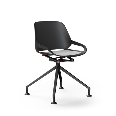 Aeris - Numo (Fußkreuz Gleiter) - Besprechungsstühle - Schwarz - Farbe - Grau - 123HomeOffice
