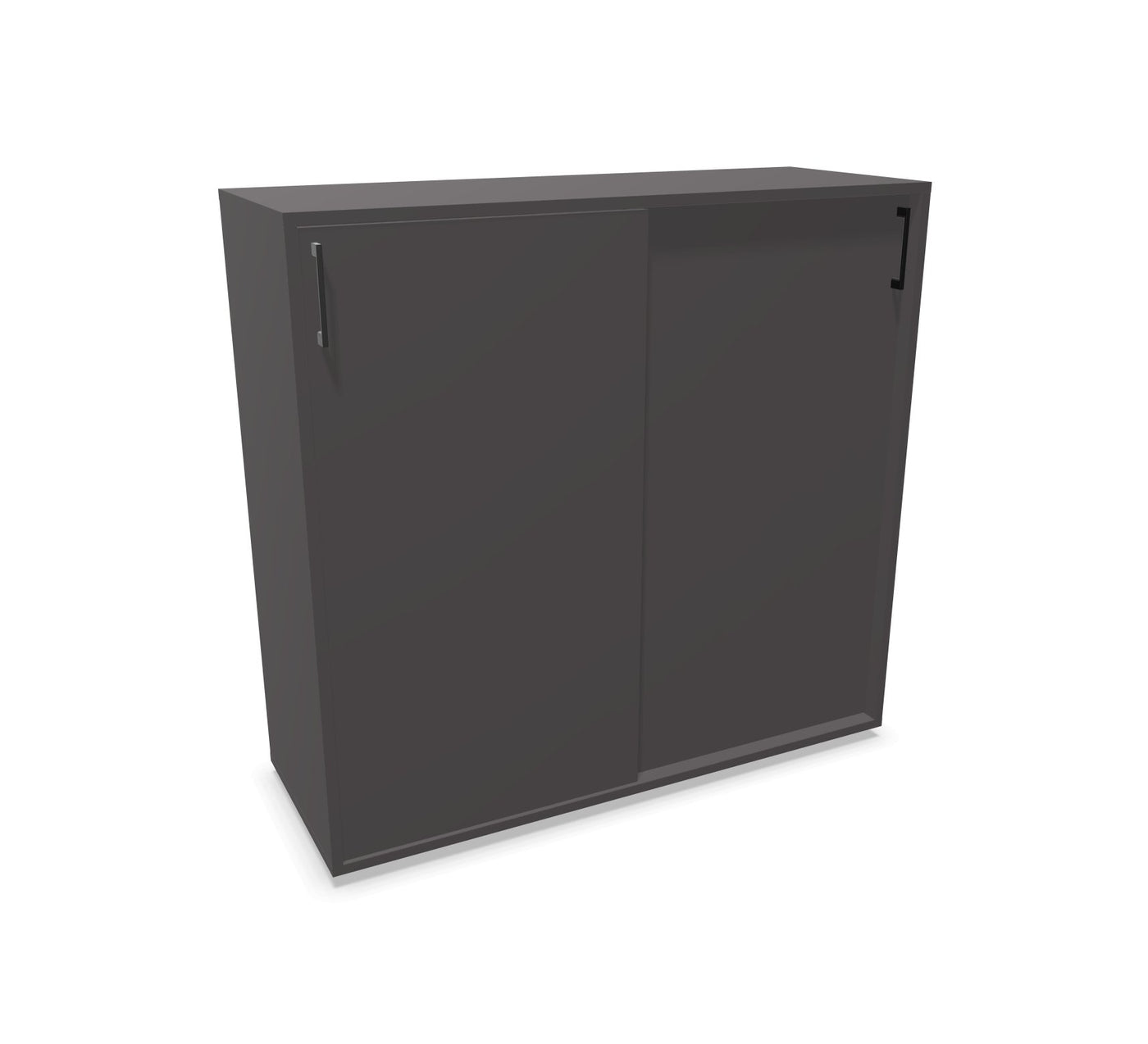 Hali - Hali Mix Schiebetürschrank - Storage - Größe (B x H x L): 120x115x44cm - Dark Grey / Dark Grey - 123HomeOffice