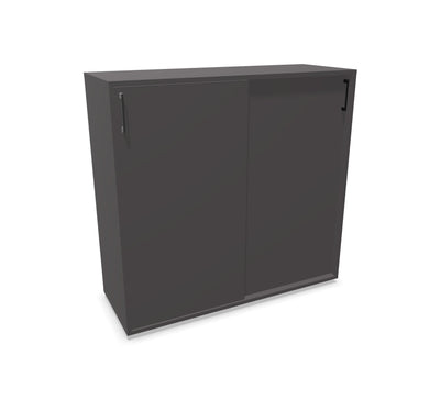 Hali - Hali Mix Schiebetürschrank - Storage - Größe (B x H x L): 120x115x44cm - Dark Grey / Dark Grey - 123HomeOffice