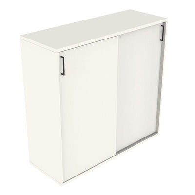 Hali - Hali Mix Schiebetürschrank - Storage - Größe (B x H x L): 120x115x44cm - Weiss / Weiss - 123HomeOffice