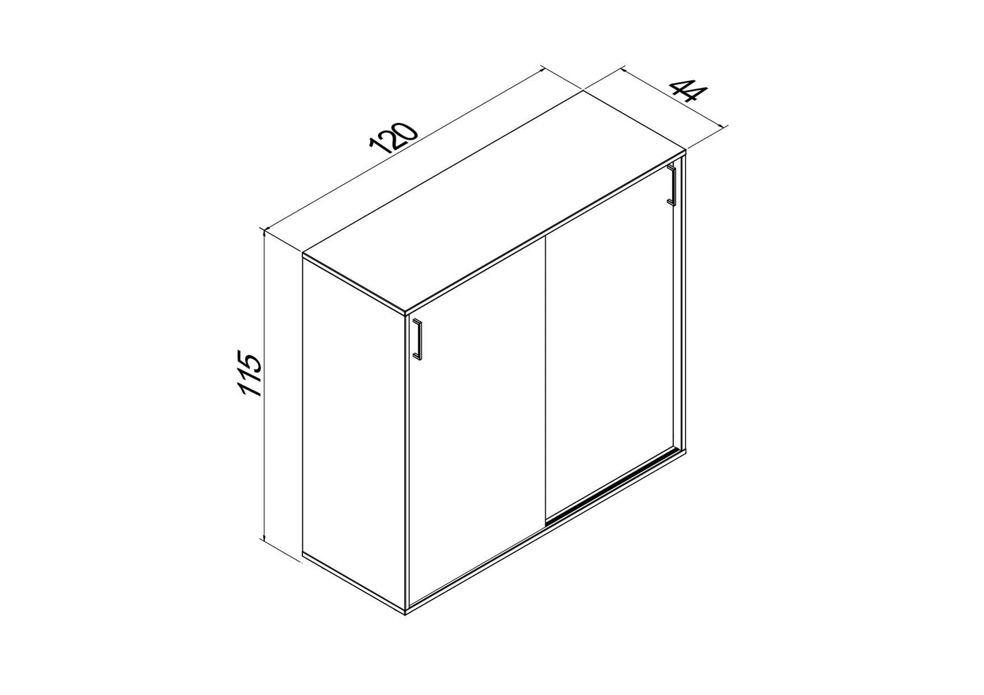 Hali - Hali Mix Schiebetürschrank - Storage - Größe (B x H x L): 120x115x44cm - Weiss / Weiss - 123HomeOffice
