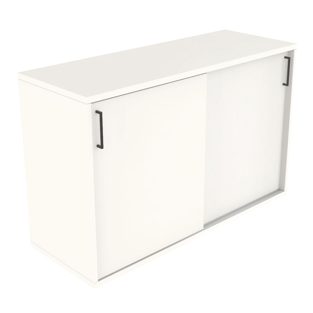 Hali - Hali Mix Schiebetürschrank - Storage - Größe (B x H x L): 120x77.5x44cm - Weiss / Weiss - 123HomeOffice