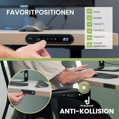 Linak - Linak Gusbari Standing Desk - Secret Deal - Desk - 112 x 77cm - Weiss - 123HomeOffice