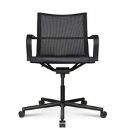 Wagner D1 Office mit Rollen, Beispiel in Schwarz mit Armlehnen