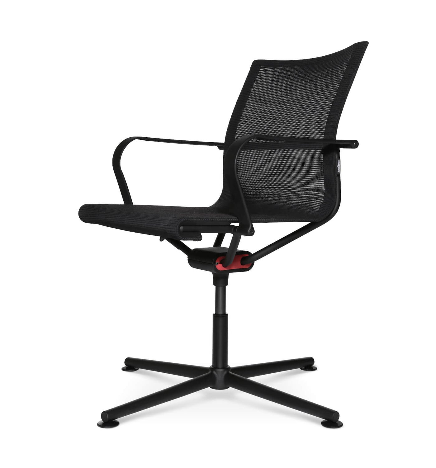 Wagner - D1 Office Besucherstuhl Schwarz m. Gleitern - OFFICE CHAIRS - Mit Armlehne - 123HomeOffice