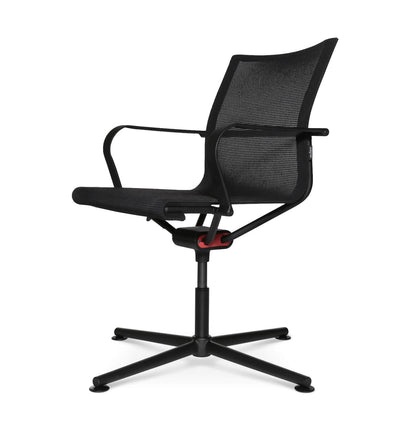 Wagner - D1 Office Besucherstuhl Schwarz m. Gleitern - OFFICE CHAIRS - Mit Armlehne - 123HomeOffice