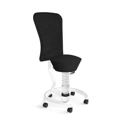 Swopper Weiss m. Lehne Rollen Hartboden