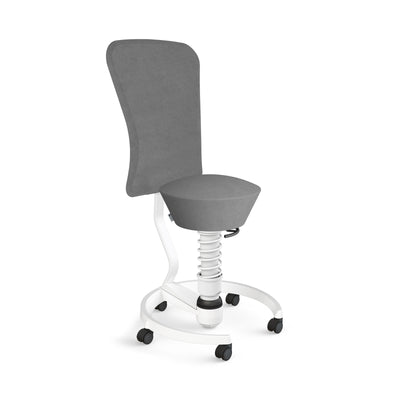 Swopper Weiss m. Lehne Rollen Hartboden