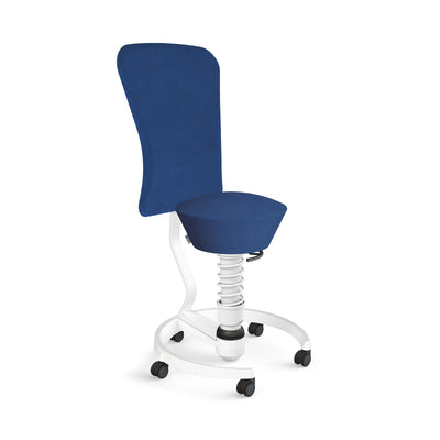 Swopper Weiss m. Lehne Rollen Hartboden