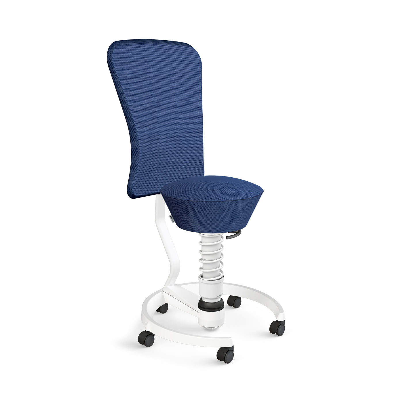 Swopper Weiss m. Lehne Rollen Hartboden
